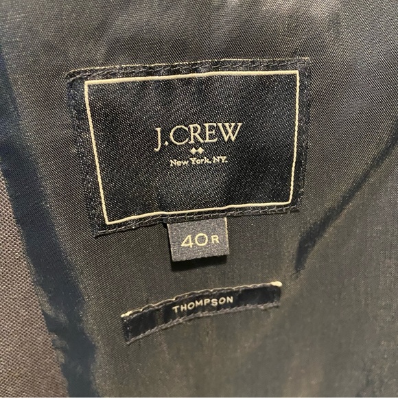 J Crew Factory Thompson Blue Wool Preppy Sport Coat Blazer Jacket Mens 40R *NOTE - Picture 6 of 9